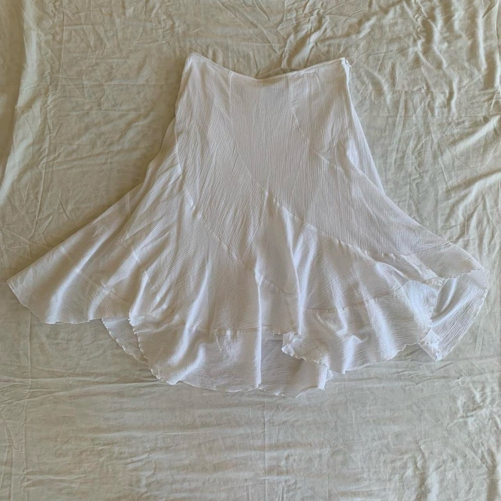 Elegant White Midi Skirt